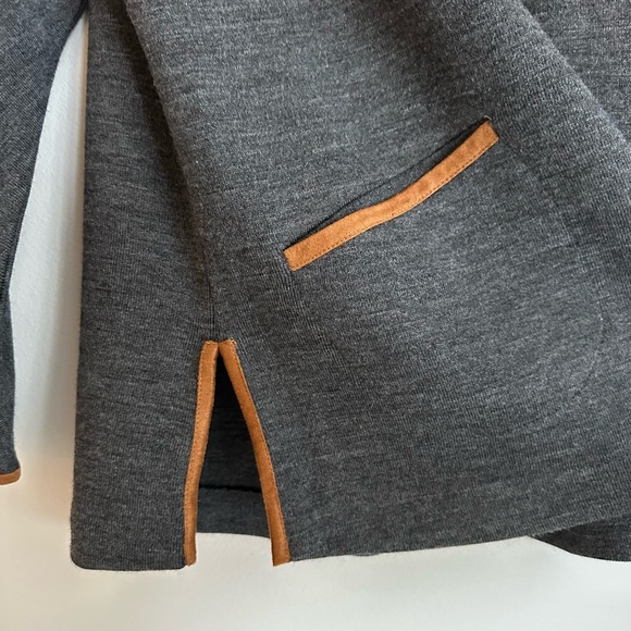 Soft Surroundings Tunic Sweater Hanna Wool Blend Charcoal Size Large P - Picture 5 of 9